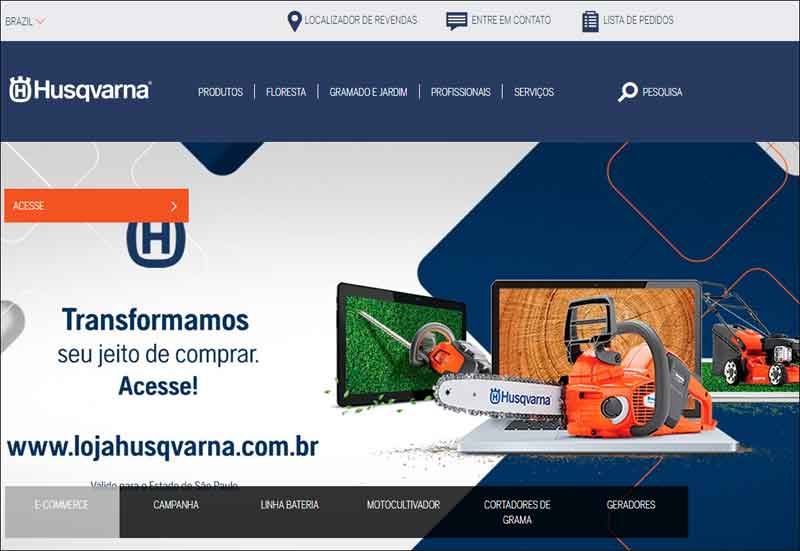 Faça como a Husqvarna: implante um e-commerce e transforme o jeito de comprar dos seus consumidores!