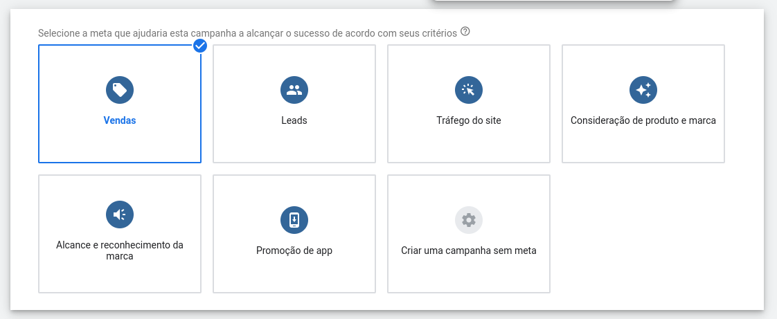 Metas do Google Ads